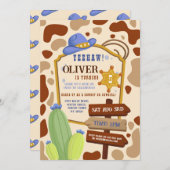 カウボーイバースデーパーティー西ブルーボーイズ 招待状 (正面/裏面)