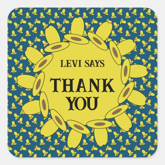 カウボーイバースデーパーティー スクエアシール (正面)