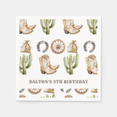 カウボーイバースデーパーティー スタンダードカクテルナプキン (正面)