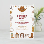 カウボーイバースデーパーティー 招待状 (スタンド正面)