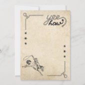 カウボーイバースデーパーティー 招待状 (裏面)