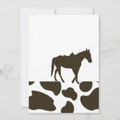 カウボーイバースデーパーティー 招待状 (裏面)