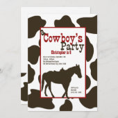 カウボーイバースデーパーティー 招待状 (正面/裏面)