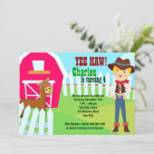 カウボーイバーンファームの誕生日の招待状 招待状 (スタンド正面)