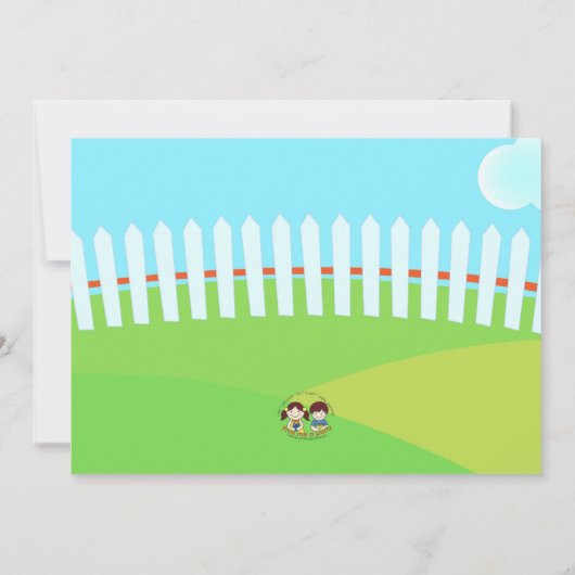 カウボーイバーンファームの誕生日の招待状 招待状 (裏面)