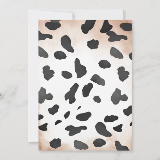 カウボーイパターンワイルドウエストベビーシャワー招待状 招待状 (裏面)