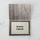 カウボーイパパ、グレーロープウェスタン素朴・ファーザー・デー カード (内部)