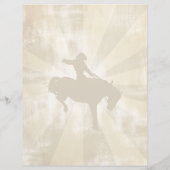 カウボーイパーソナライズされたの停止パーティーメニュー (裏面)