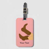 カウボーイパーソナライズされたブーツ ラゲッジタグ (正面縦)
