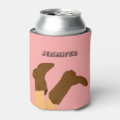 カウボーイパーソナライズされたブーツ 缶クーラー (缶正面)