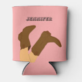 カウボーイパーソナライズされたブーツ 缶クーラー (正面)