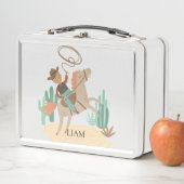 カウボーイパーソナライズされたメタルランチボックス メタルランチボックス (インサイチュ)