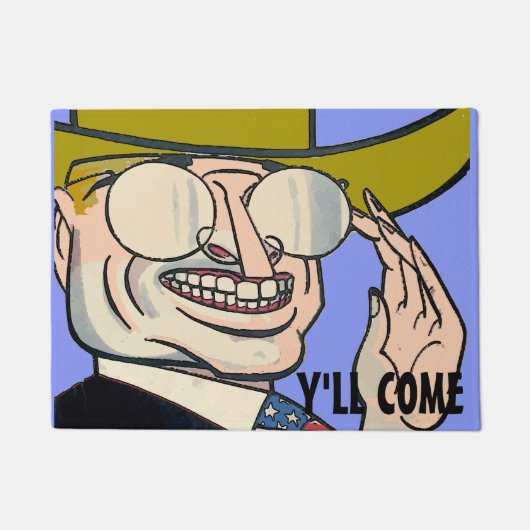 カウボーイパーソナライズフロアマット ドアマット (正面)