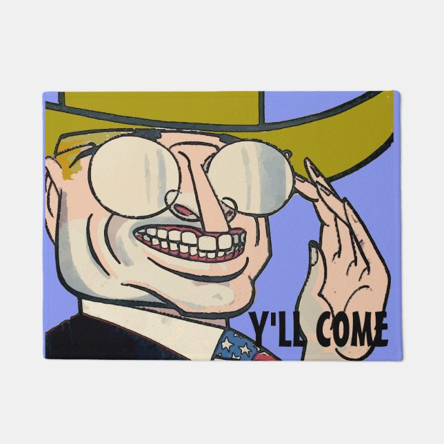 カウボーイパーソナライズフロアマット ドアマット (正面)