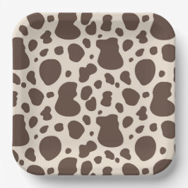 カウボーイパーティープレート |牛のプリント紙プレート ペーパープレート