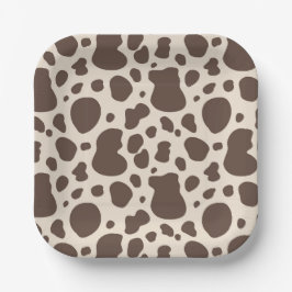 カウボーイパーティープレート |牛のプリント紙プレート ペーパープレート