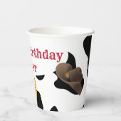 カウボーイパーティー パーソナライズされた 紙コップ (裏面)