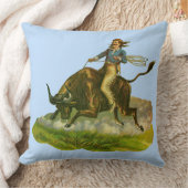 カウボーイビクトリアンブル・ライダー クッション (ブランケット)