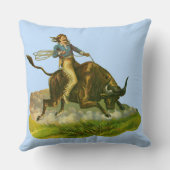 カウボーイビクトリアンブル・ライダー クッション (裏面)