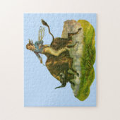 カウボーイビクトリアンブル・ライダー ジグソーパズル (縦)