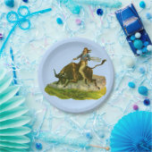 カウボーイビクトリアンブル・ライダー ペーパープレート (パーティー)