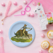 カウボーイビクトリアンブル・ライダー ペーパープレート (パーティー)