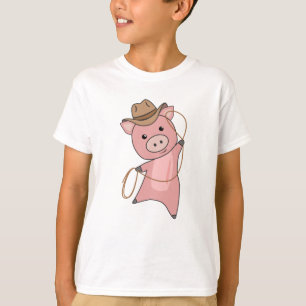 カウボーイピグレットウェスタンピンク Tシャツ