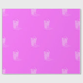 カウボーイピンクブーツ女性のカーボーイパターン ラッピングペーパー (フラット)