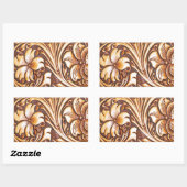 カウボーイファッションウエスタンカントリー工具革 長方形シール (シート)