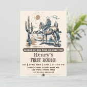 カウボーイファーストロデオウェスタン誕生日 招待状 (スタンド正面)