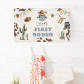 カウボーイファーストロデオテラコッタ1st誕生日パーティー 横断幕 (インサイチュ)