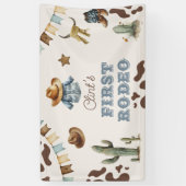 カウボーイファーストロデオテラコッタ1st誕生日パーティー 横断幕 (縦)