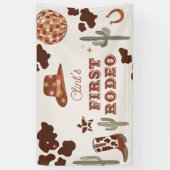 カウボーイファーストロデオテラコッタ1st誕生日パーティー 横断幕 (縦)