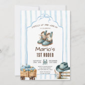 カウボーイファーストロデオパンプキン誕生日 招待状 (正面)