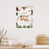 カウボーイファーストロデオ誕生日へようこそ ポスター (キッチン)