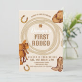 カウボーイファーストロデオ誕生日招待状 男女兼用 招待状 (スタンド正面)