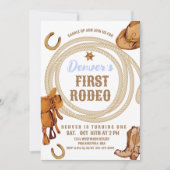 カウボーイファーストロデオ誕生日招待状 男女兼用 招待状 (正面)