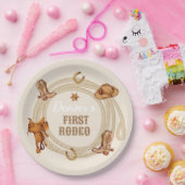 カウボーイファーストロデオ誕生日 男女兼用 ペーパープレート (パーティー)