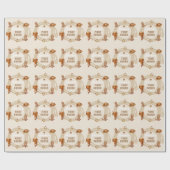 カウボーイファーストロデオ誕生日 男女兼用 ラッピングペーパー (フラット)