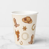 カウボーイファーストロデオ誕生日 男女兼用 紙コップ (裏面)