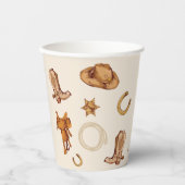 カウボーイファーストロデオ誕生日 男女兼用 紙コップ (正面)