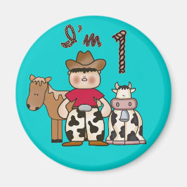 カウボーイファースト誕生日 マグネット