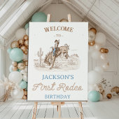 カウボーイファーストRodeo 1stバースデーウェルカムサイン フォトプリント