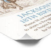 カウボーイファーストRodeo 1st誕生日タイムカプセル標識 フォトプリント (角)