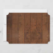 カウボーイフェミニンハットブーツバラウッドウェスタン 招待状 (裏面)