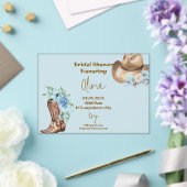 カウボーイフローラブライダルシャワー アクリル招待状 (インサイチュ (ウェディング))