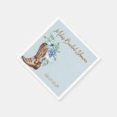 カウボーイフローラブライダルシャワー スタンダードカクテルナプキン (角)