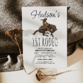 カウボーイブラウンウォーター色1stロデオ1st誕生日 招待状