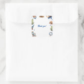 カウボーイブルーウエスタンワイルドウエスト誕生日 スクエアシール (バッグ)