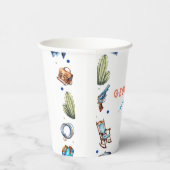 カウボーイブルーウエスタンワイルドウエスト誕生日 紙コップ (右)